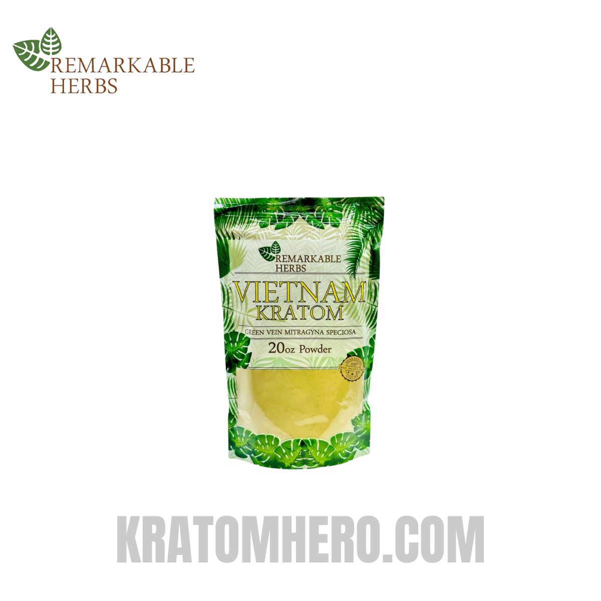 Remarkable Herbs Green Vietnam Kratom Powder - 20oz