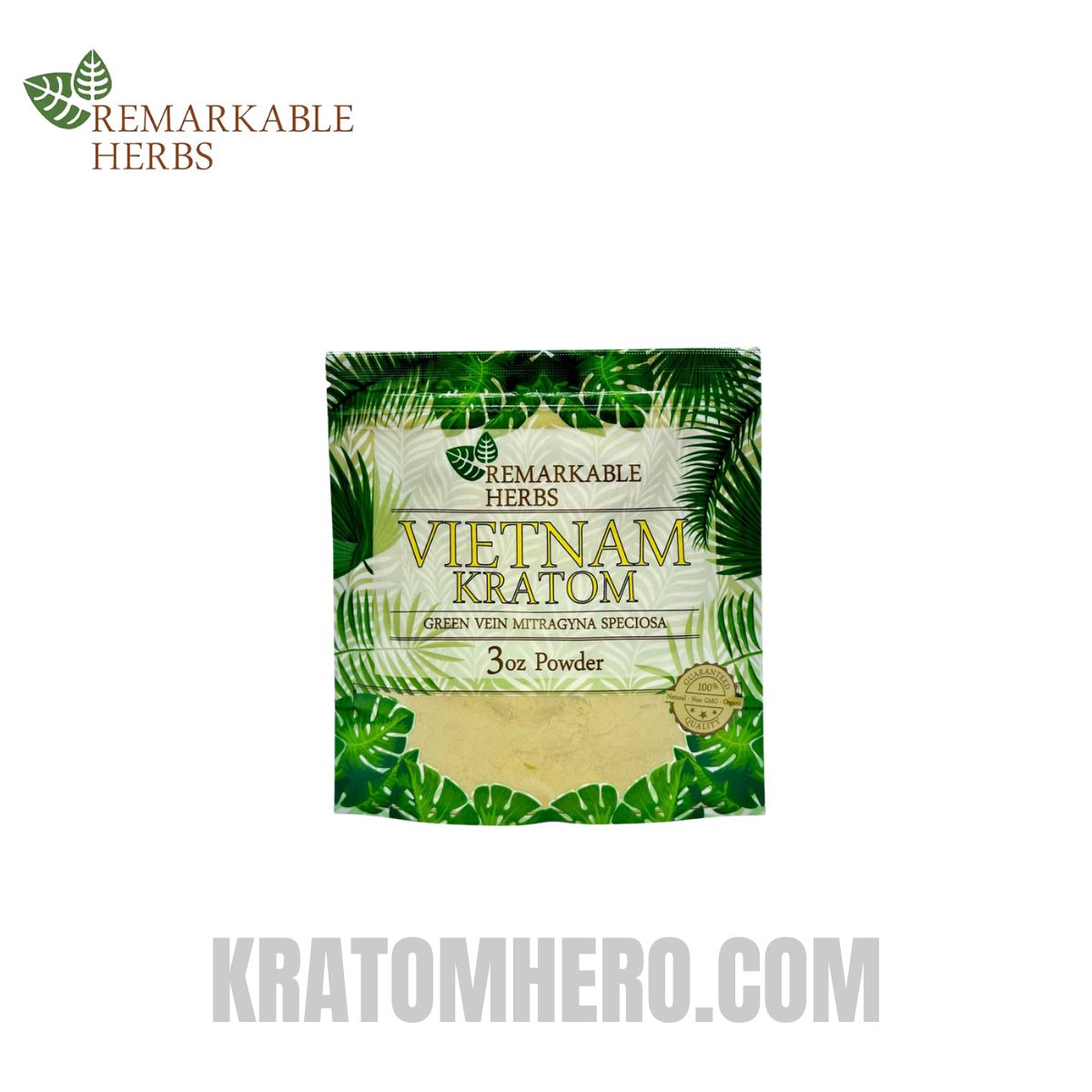 Remarkable Herbs Green Vietnam Kratom Powder - 30oz