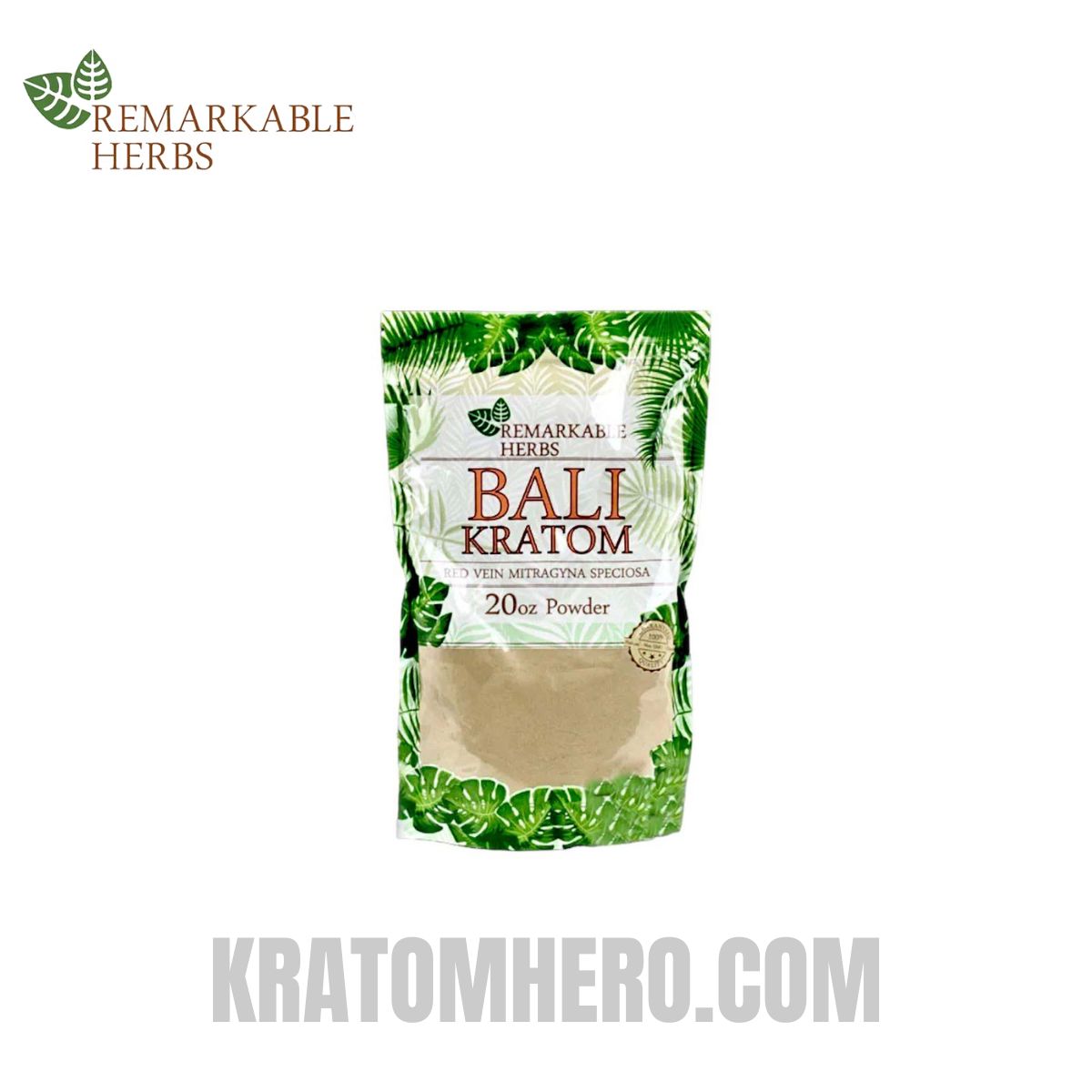 Remarkable Herbs Red Vein Bali Kratom Powder - 20oz