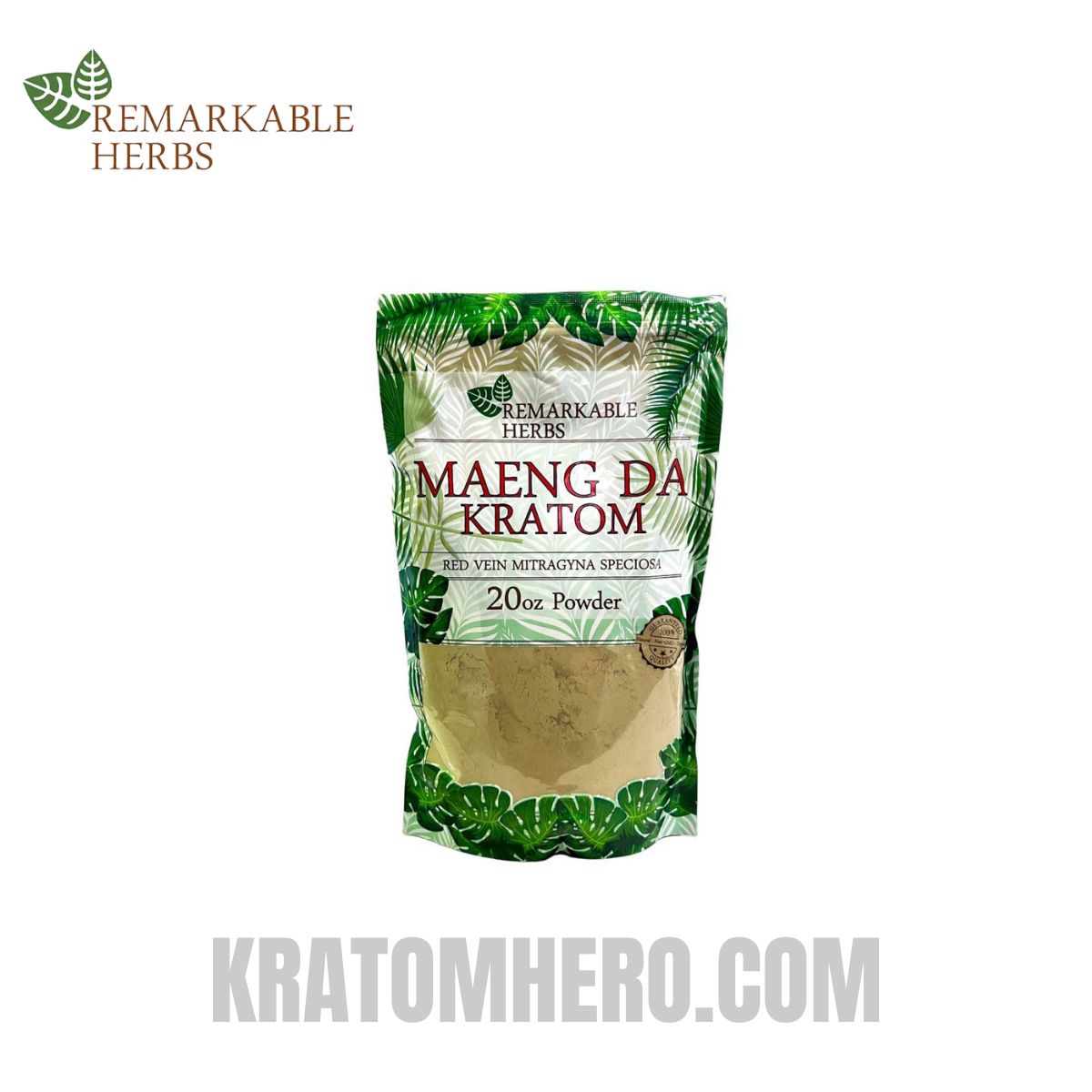 Remarkable Herbs Red Vein Maeng Da Kratom Powder - 20oz