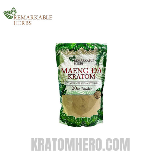Remarkable Herbs Red Vein Maeng Da Kratom Powder - 20oz