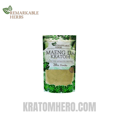 Remarkable Herbs White Vein Maeng Da Kratom Powder - 20oz