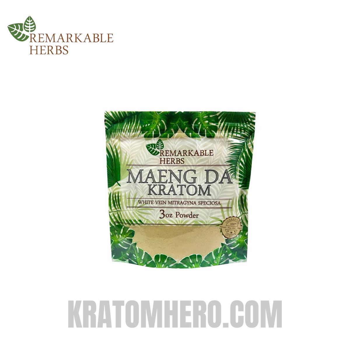 Remarkable Herbs White Vein Maeng Da Kratom Powder - 3oz