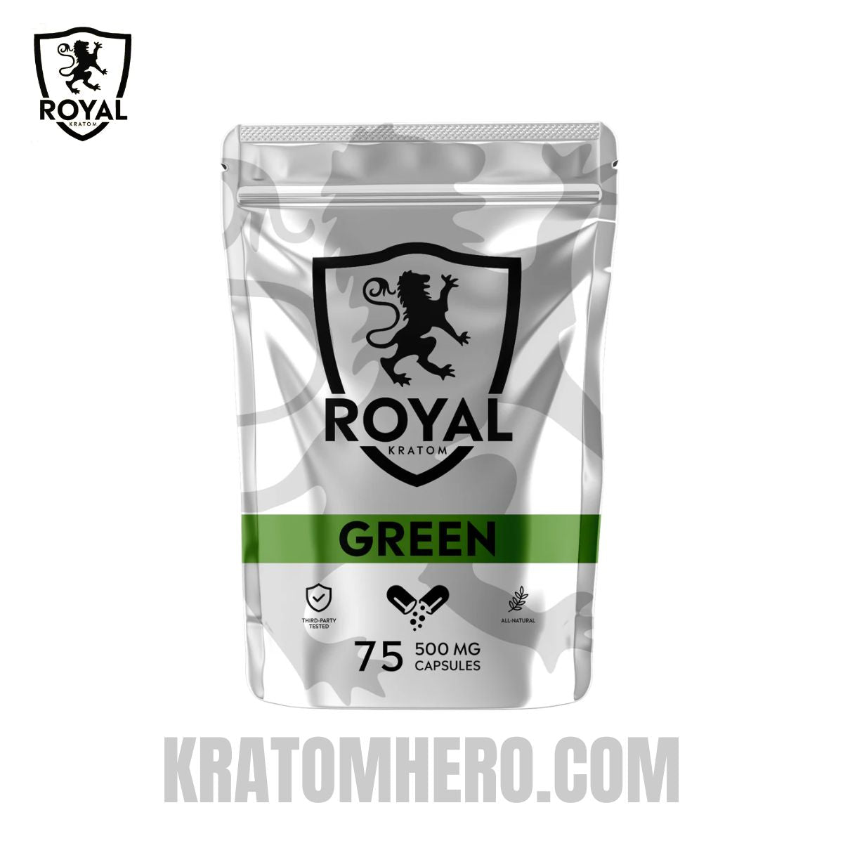 Royal Kratom Capsules Green Vein - 75Ct