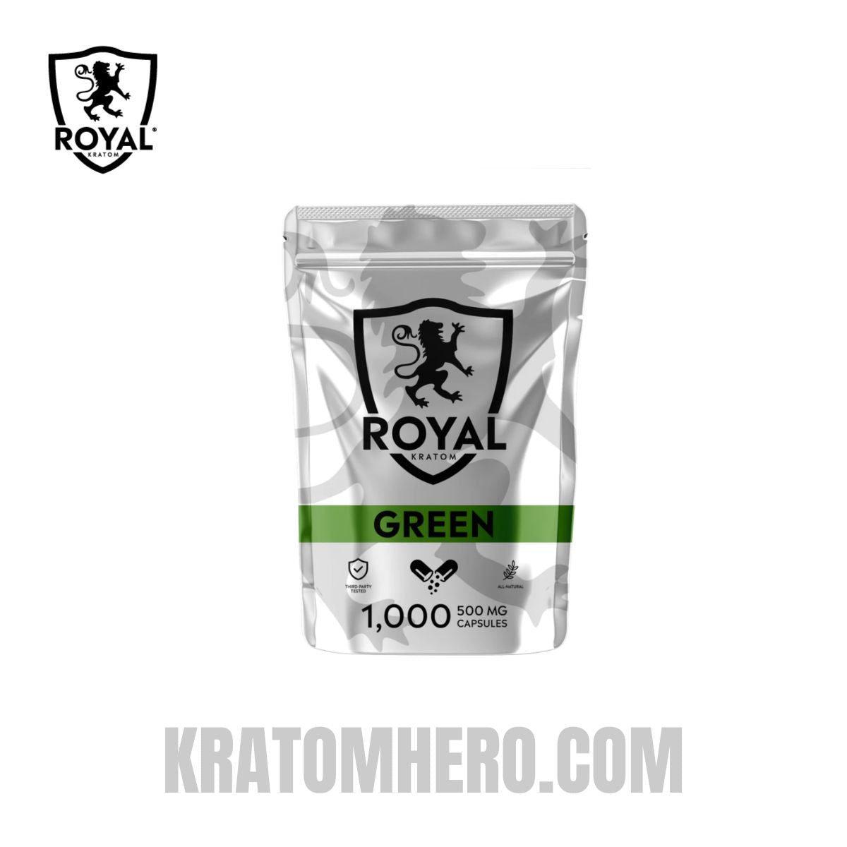 Royal Kratom Capsules Green Vein - 1000 Capsules