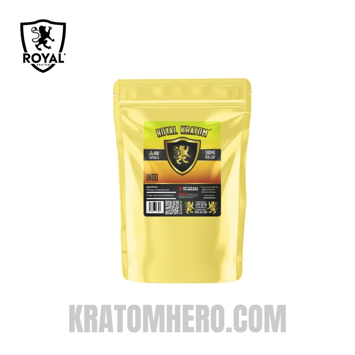 Royal Kratom Capsules Indo - 1000 Capsules