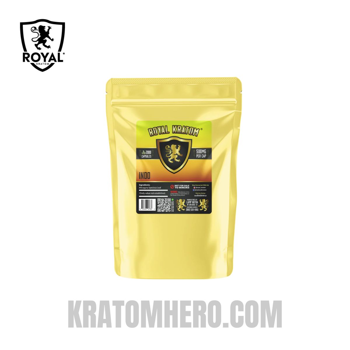 Royal Kratom Capsules Indo - 2000 Capsules