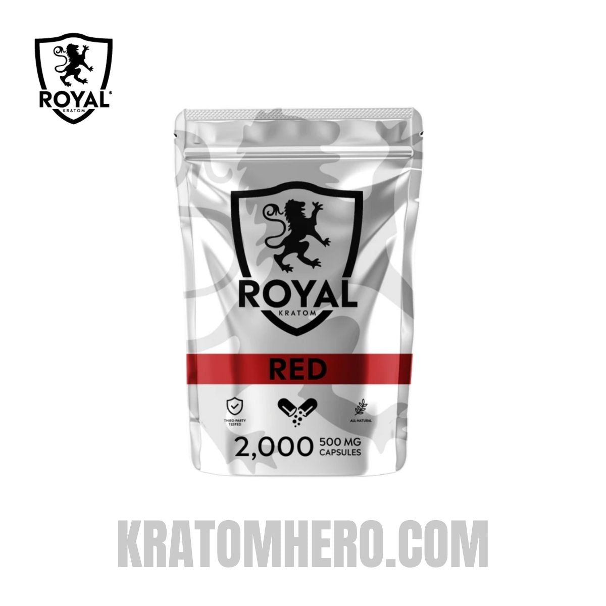 Royal Kratom Capsules Red Vein - 2000Ct
