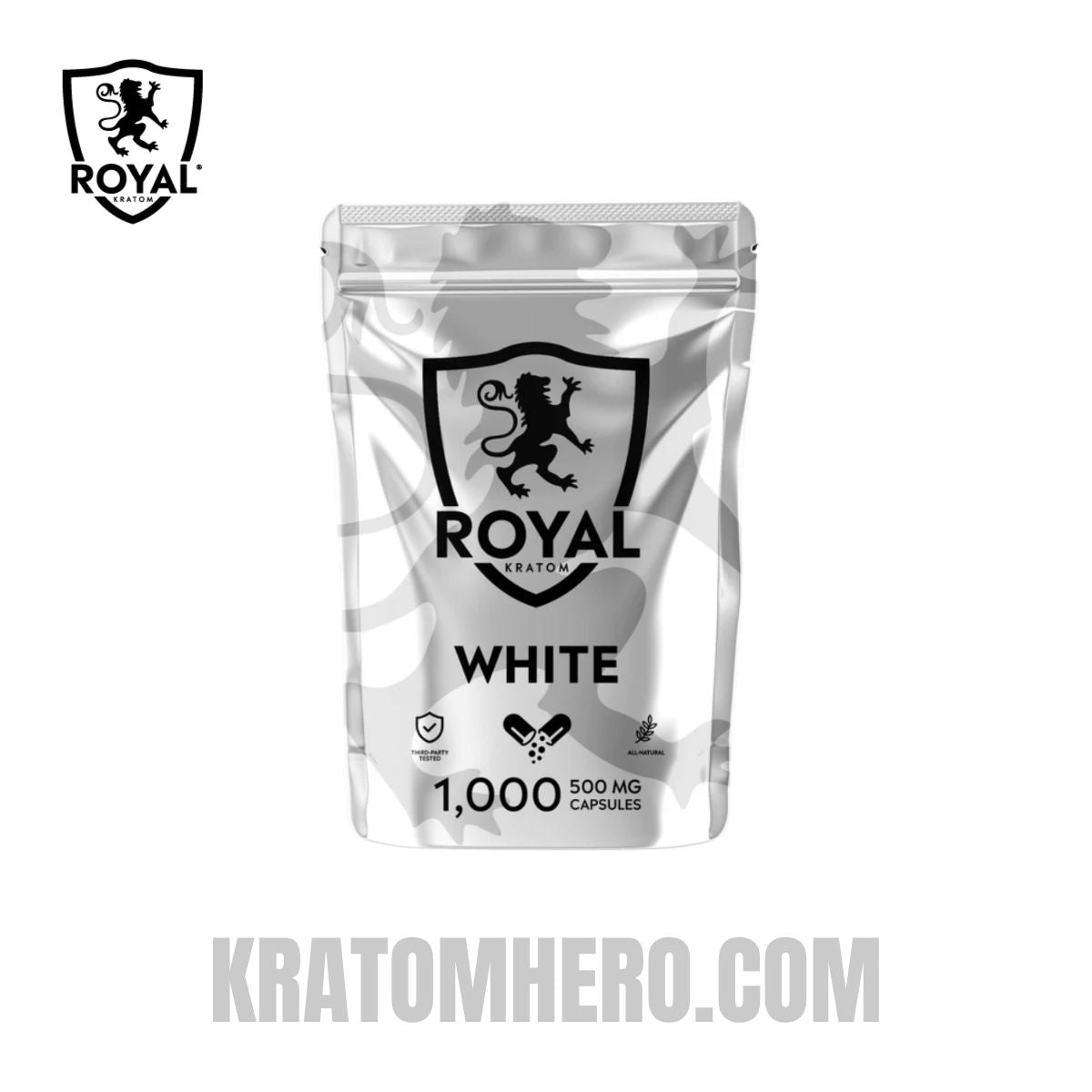 Royal Kratom Capsules White Vein - 1000 Ct