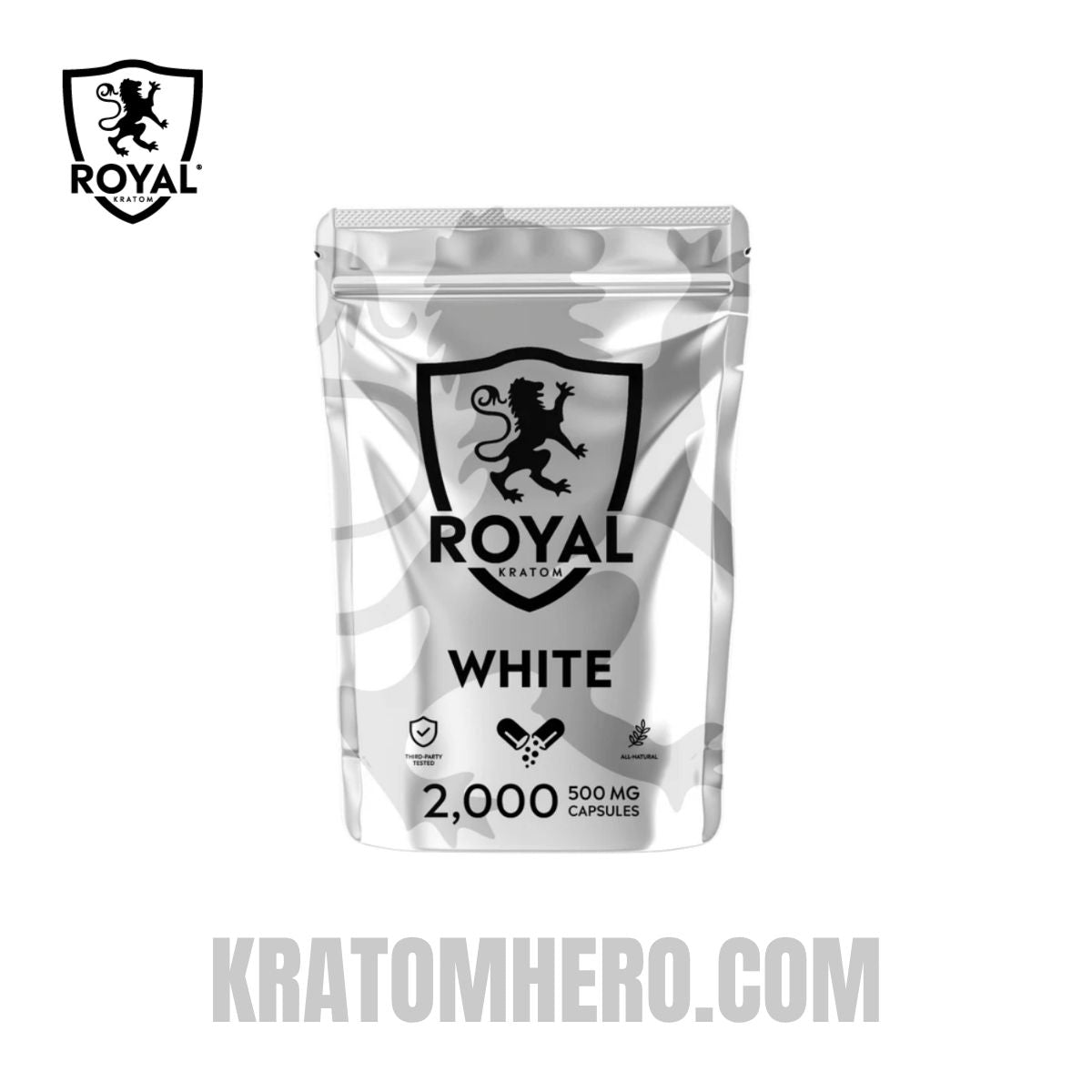 Royal Kratom Capsules White Vein - 2000 Ct
