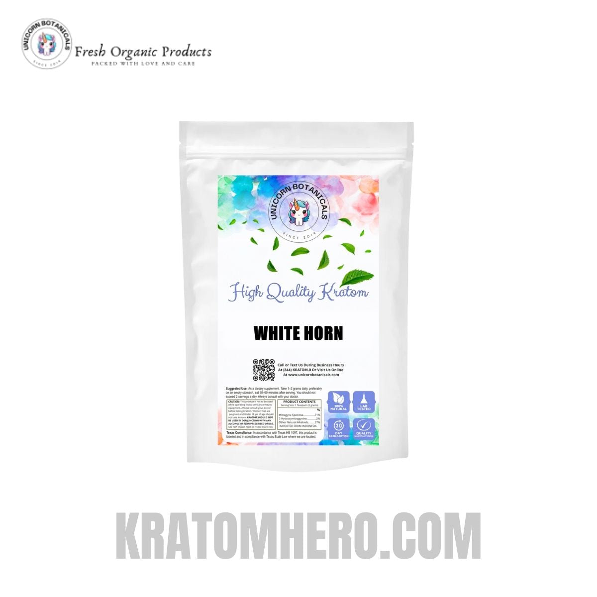 Unicorn Botanicals White Horn Kratom Powder