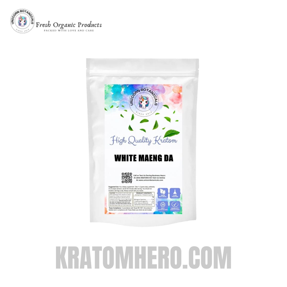 Unicorn Botanicals White Maeng Da Kratom Powder