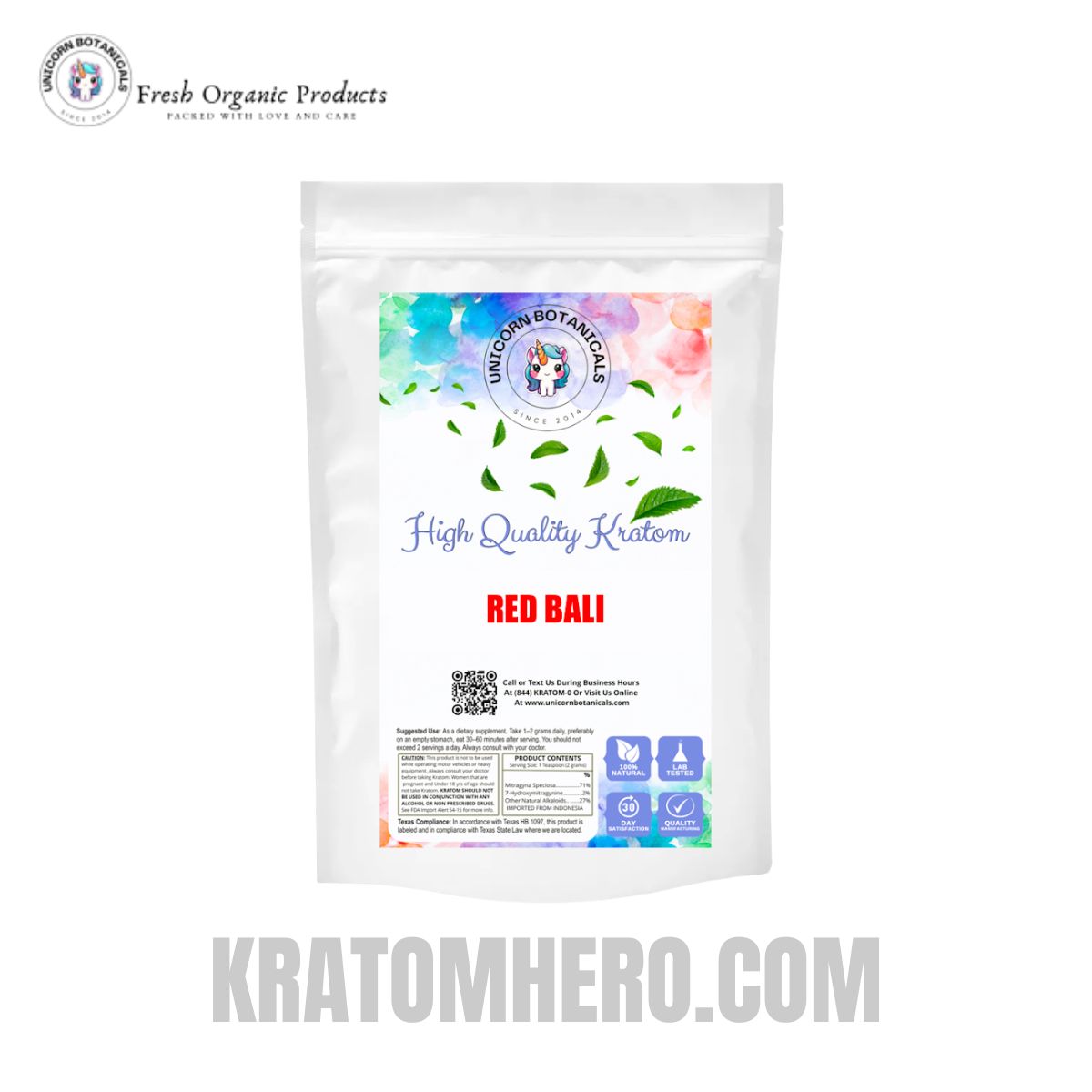 Unicorn Botanicals Red Bali Kratom Powder