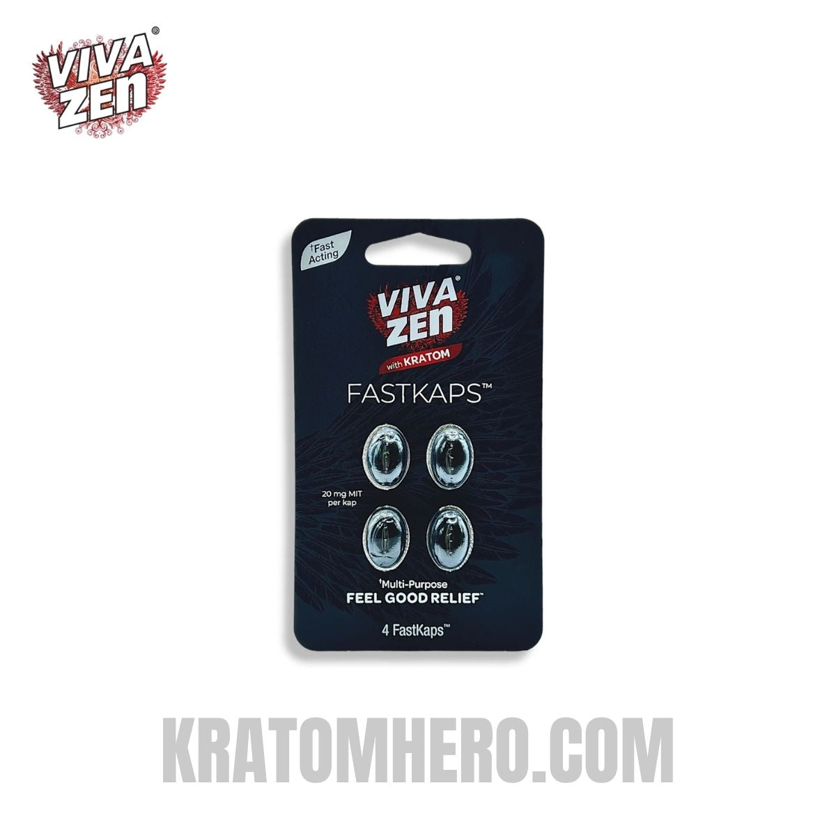 Viva Zen Kratom Extract Fastkaps Soft Gels Capsules 20mg