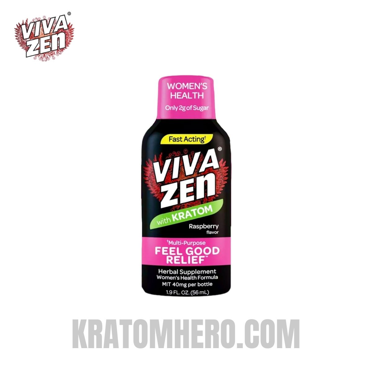 Viva Zen Kratom Extract Shot Women's Health Raspberry Flavor