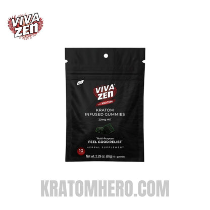 Viva Zen Kratom Infused Gummies 20mg - 10 Gummies