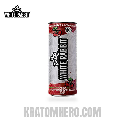 White Rabbit Kratom Seltzer Cherry Bomb 12oz