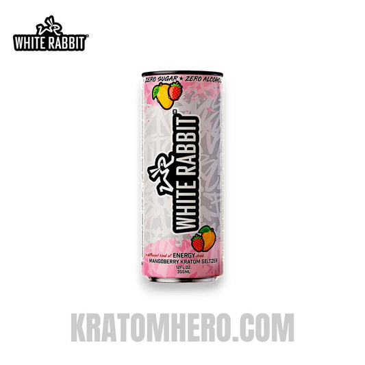 White Rabbit Kratom Seltzer Mango Berry 12oz
