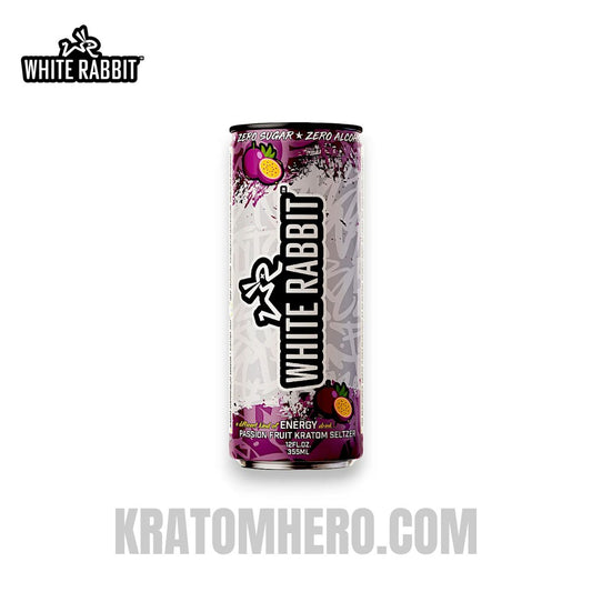White Rabbit Kratom Seltzer Passion Fruit 12oz