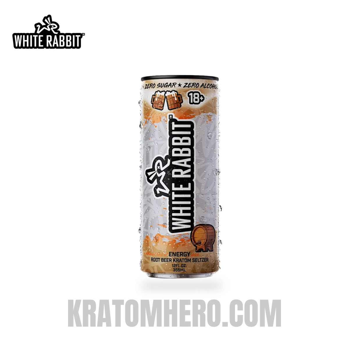 White Rabbit Kratom Seltzer Root Beer 12oz