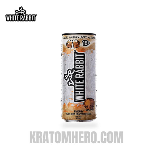 White Rabbit Kratom Seltzer Root Beer 12oz