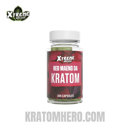Xtreme Speciosa Red Maend Da Kratom Capsules - 300 Capsules