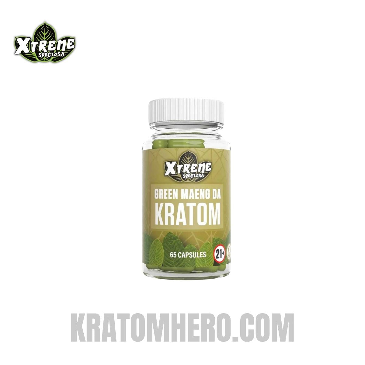 Xtreme Speciosa Green Maeng Da Kratom Capsules - 65 Capsules