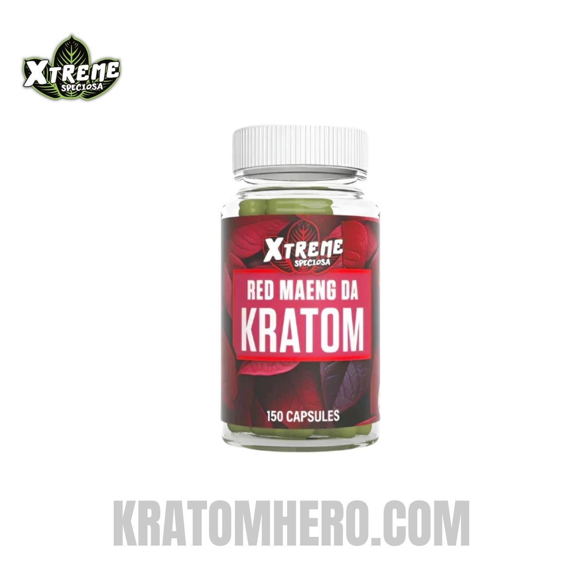 Xtreme Speciosa Red Maend Da Kratom Capsules - 150 Capsules