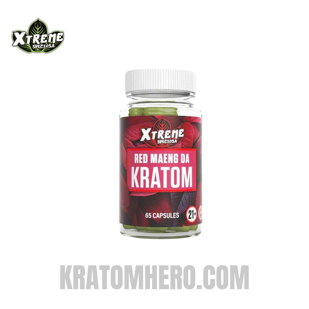 Xtreme Speciosa Red Maend Da Kratom Capsules - 65 Capsules