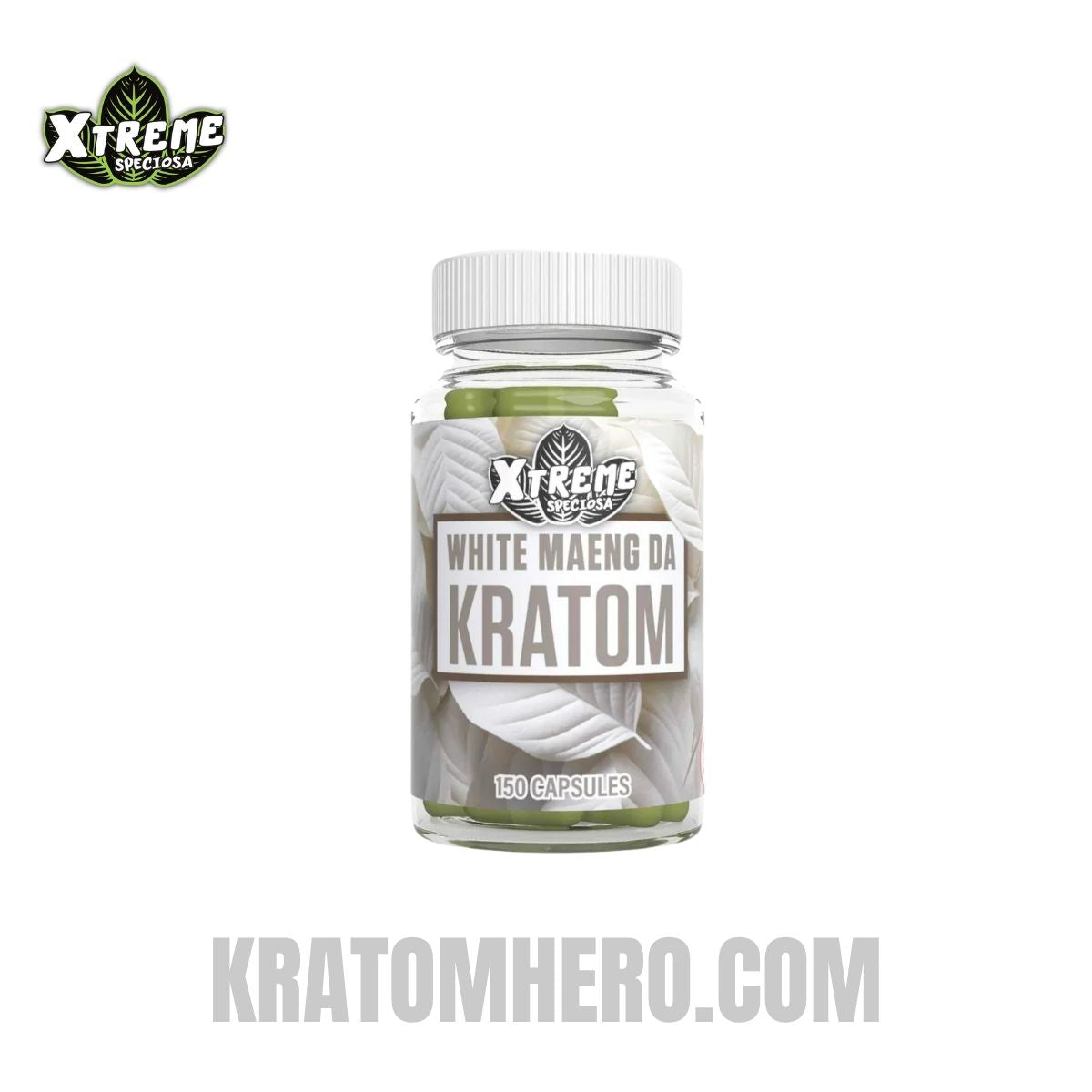 Xtreme Speciosa White Maeng Da Kratom Capsules - 150 Capsules