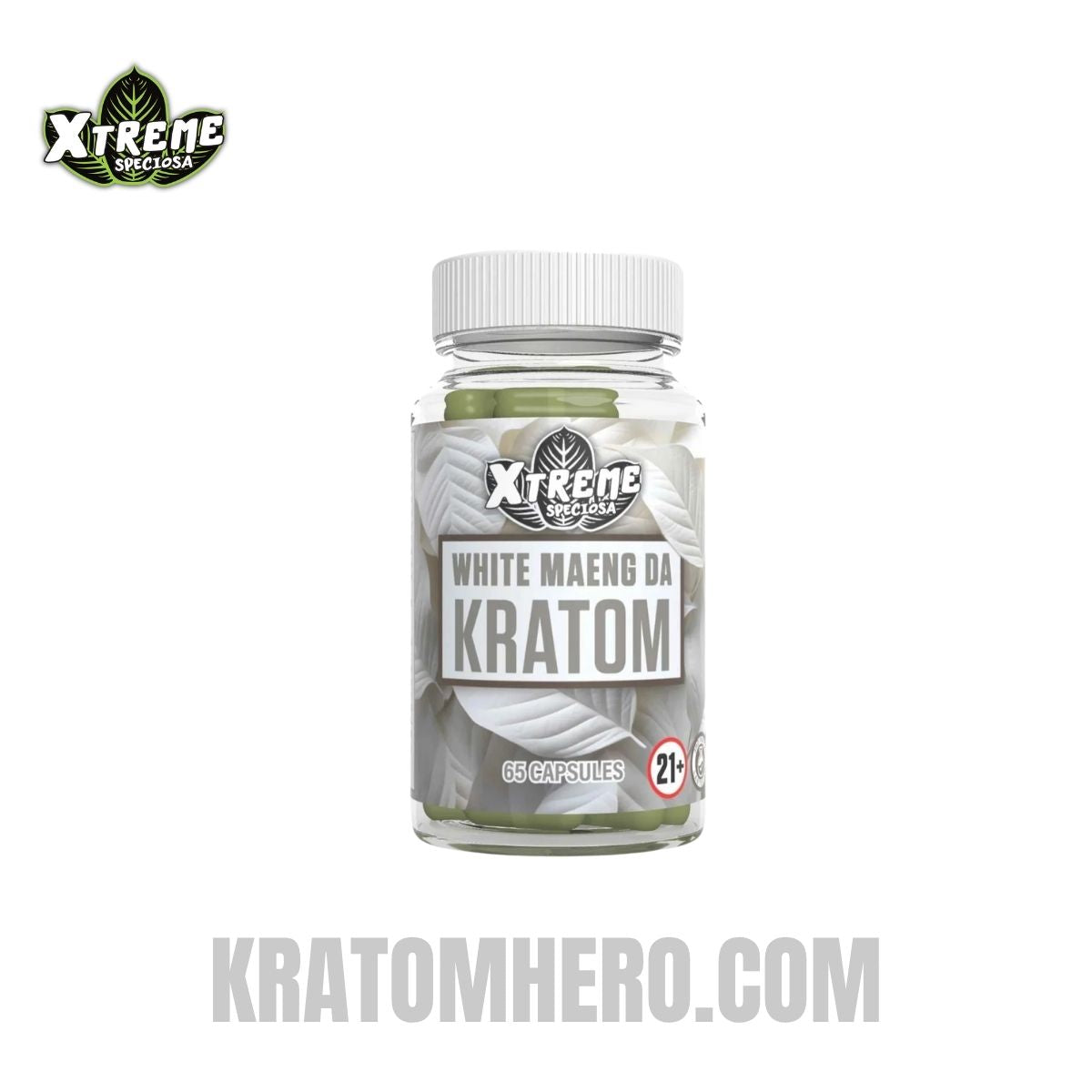 Xtreme Speciosa White Maeng Da Kratom Capsules - 65 Capsules